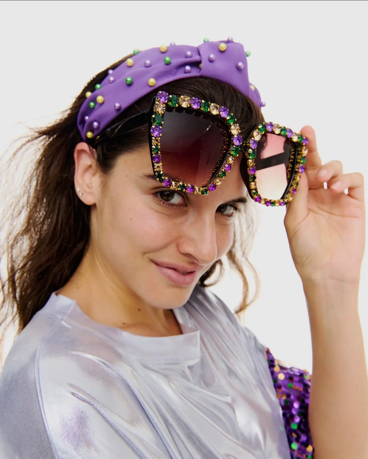 Mardi Gras Stone Sunglasses