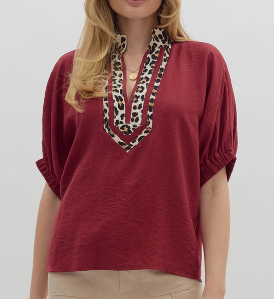 Leopard Craze Blouse