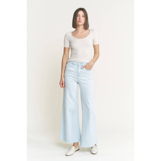 Light Wash Wide Leg Jeans - MICA