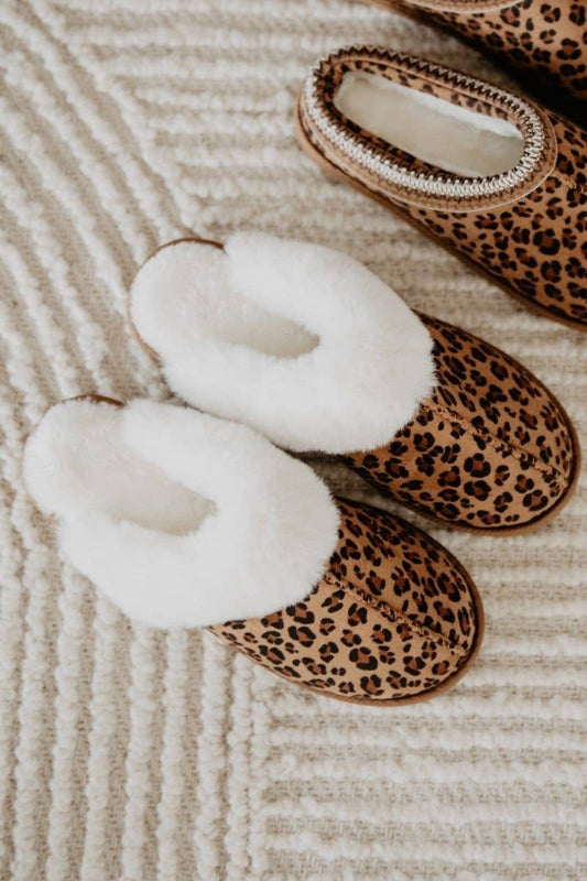Leopard Faux Fur Slippers