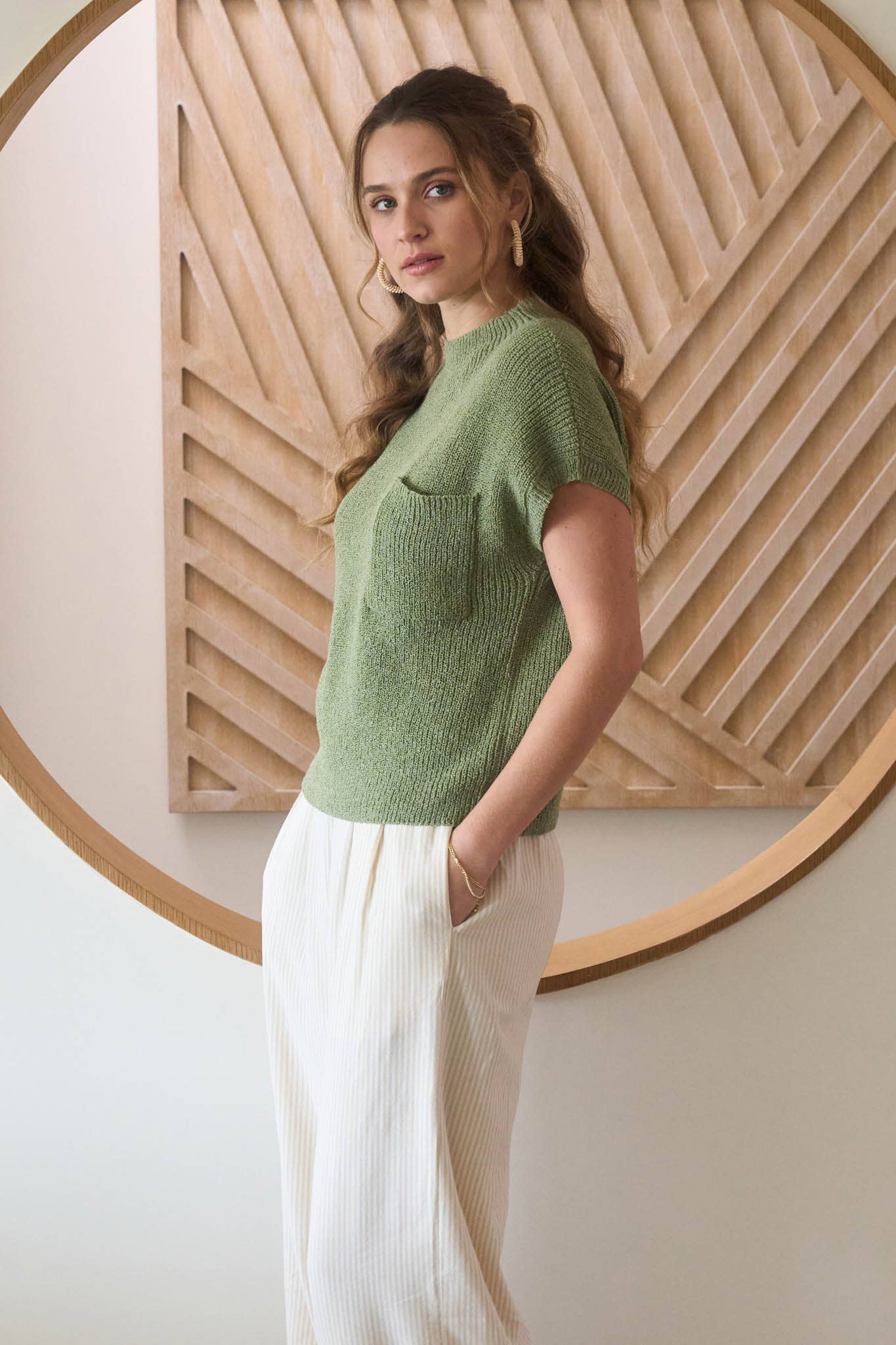 Lennox Olive Sweater Top