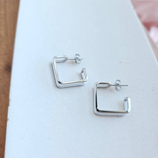Silver Kamora Hoops