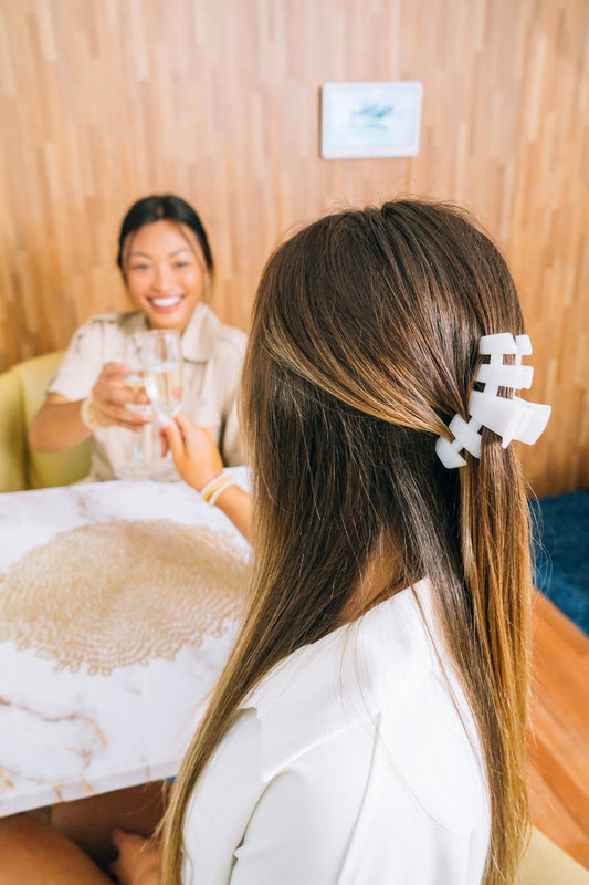 Classic Hair Clip | Medium | Coconut White- TELETIES