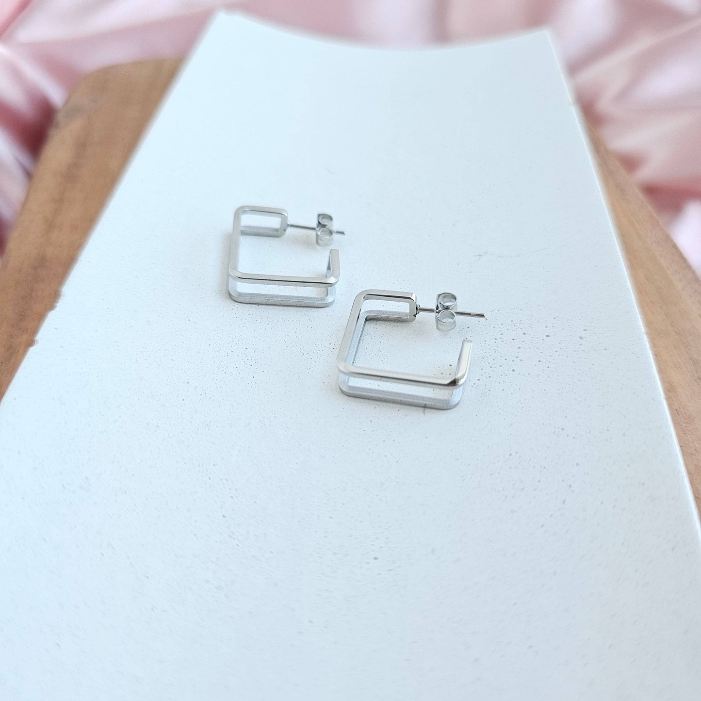 Silver Kamora Hoops