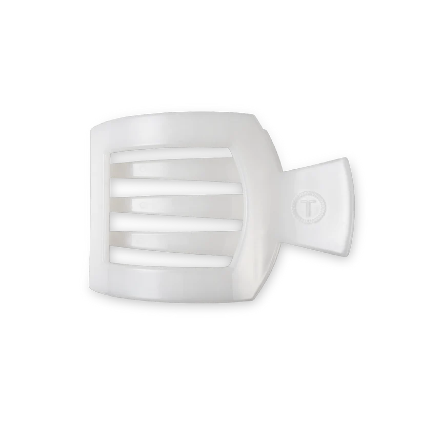 Coconut White Square Flat Hair Clip - TELETIES