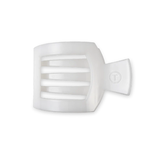 Coconut White Square Flat Hair Clip - TELETIES