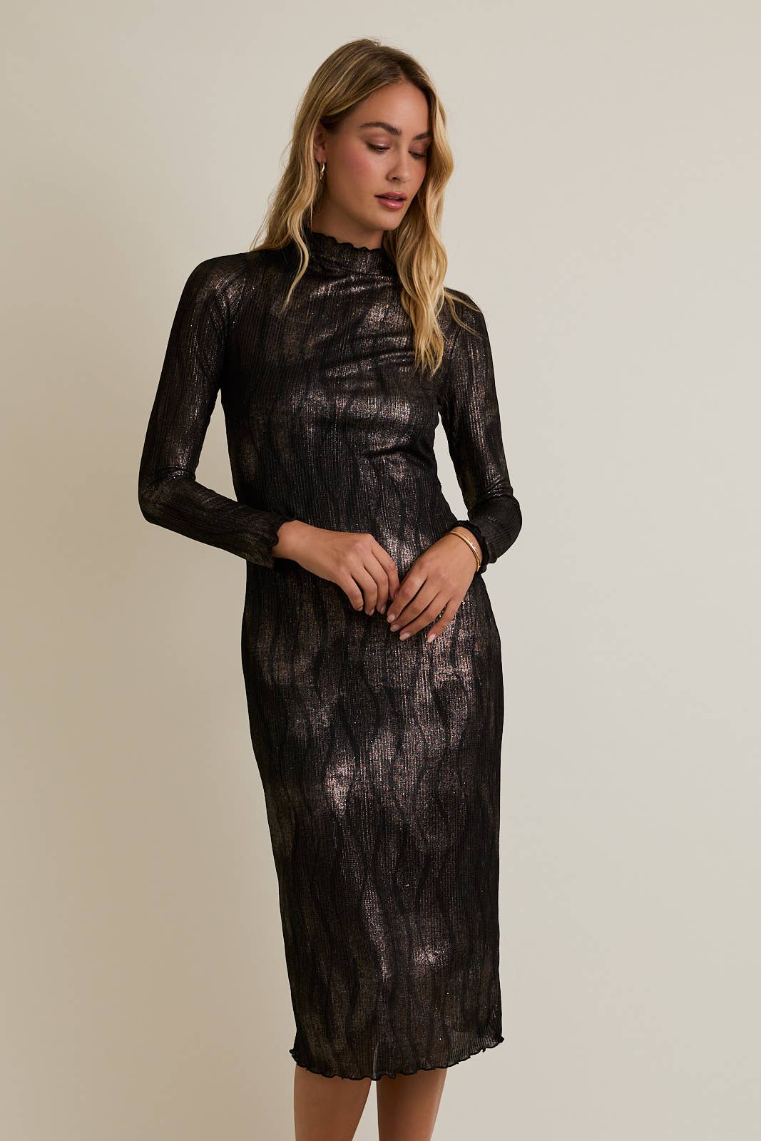 Midnight Romance Long Sleeve Midi
