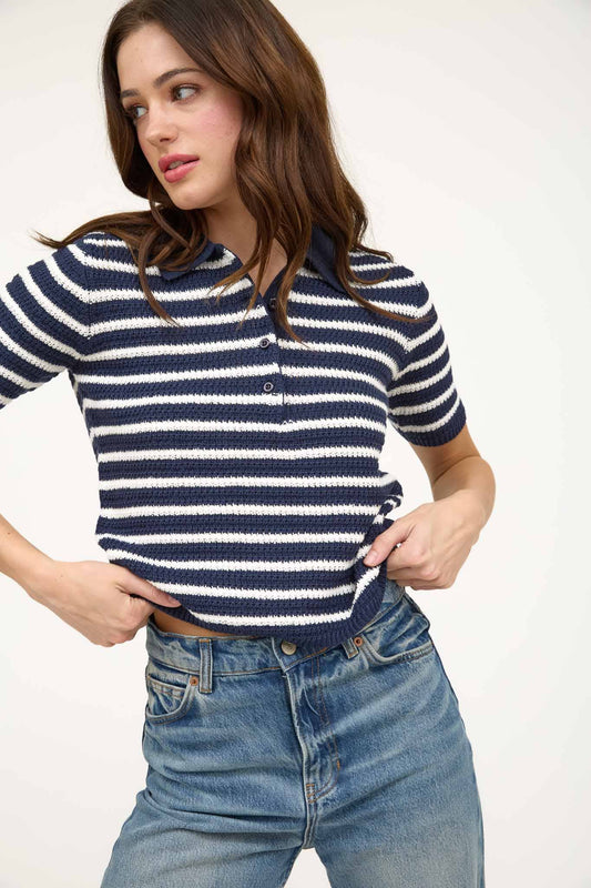 Emory Polo Sweater Top