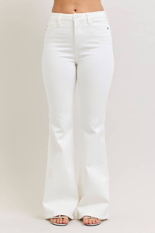 Tummy Control Flare Jeans- JUDY BLUE