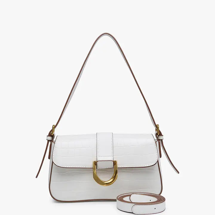 Lima Croc-Embossed Satchel Bag