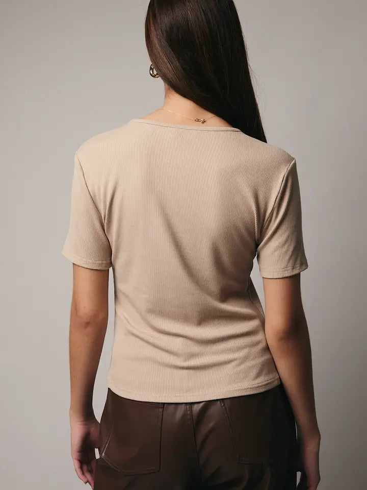 Holiday Espresso Martini Ribbed Top