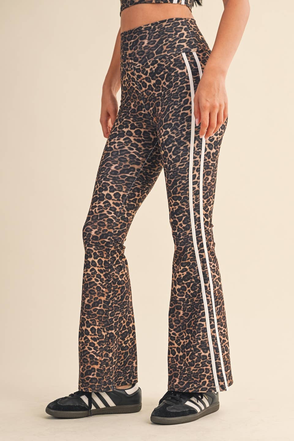 Leopard Performance Flare Pants