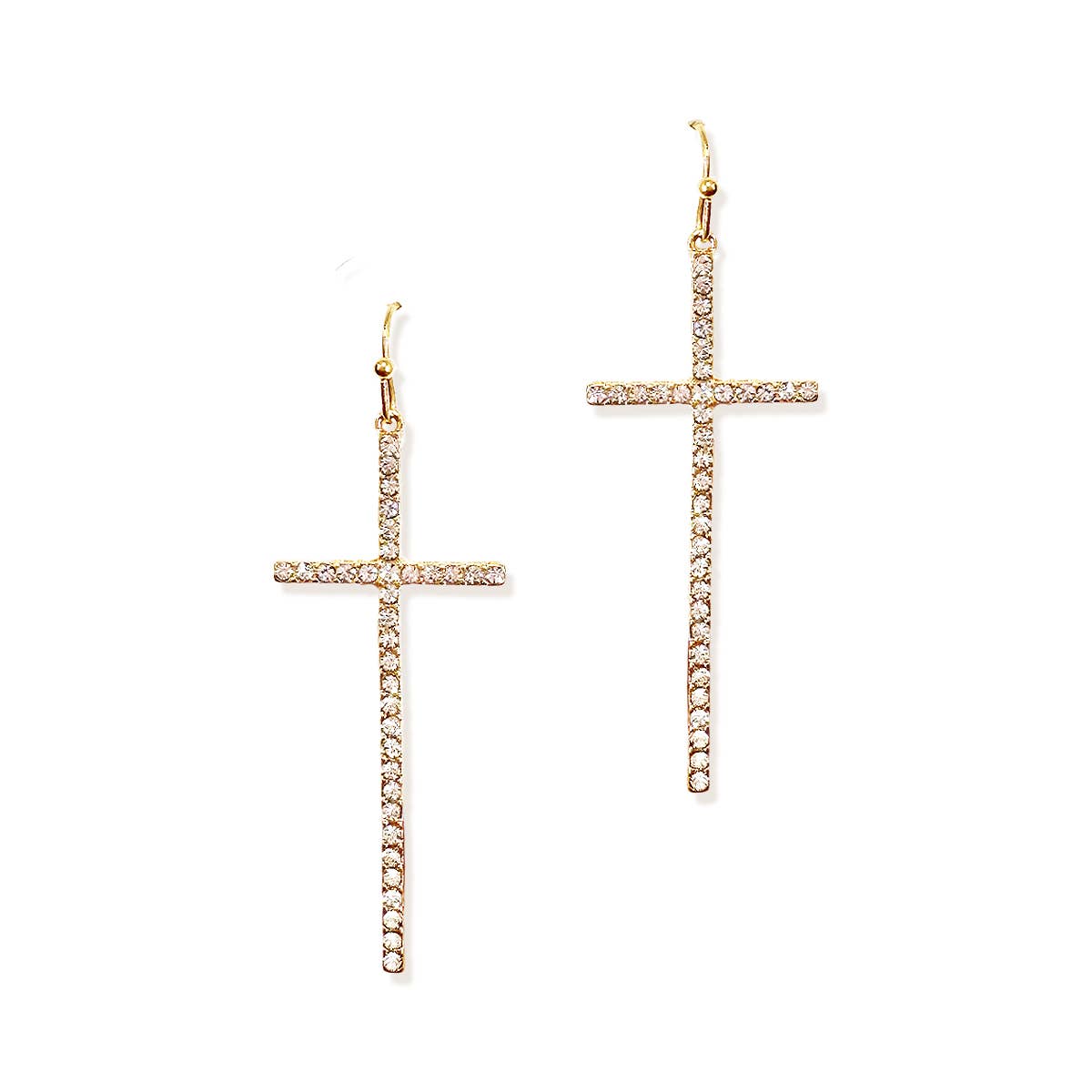 Walk by Faith Cross Earrings