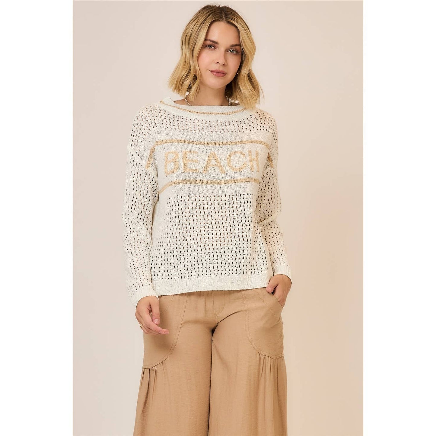 BEACH Crochet Pullover