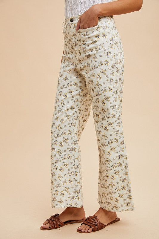 Jill Floral Wide Leg Jeans