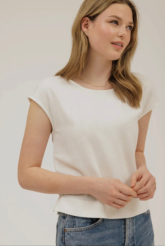 Sea Salt Linen Top