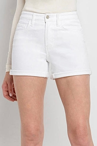 Vervet White Denim Shorts