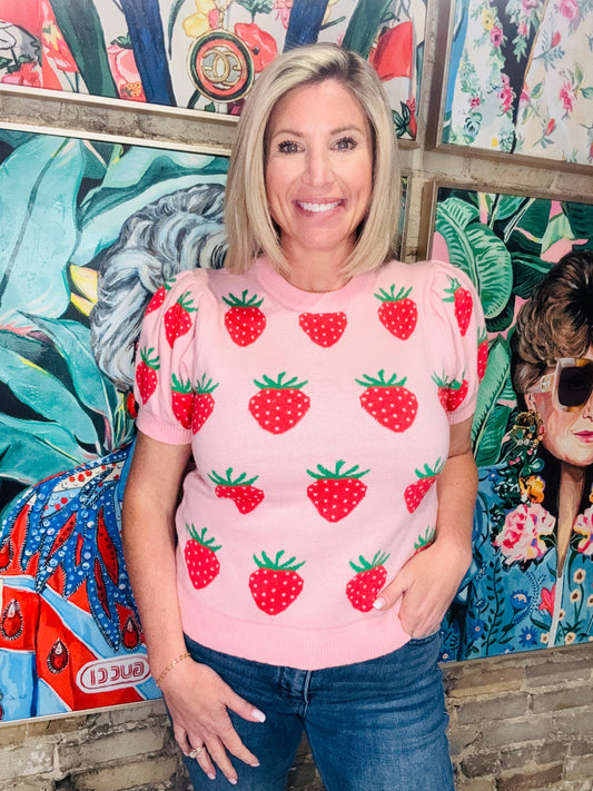 Strawberry Fields Sweater top