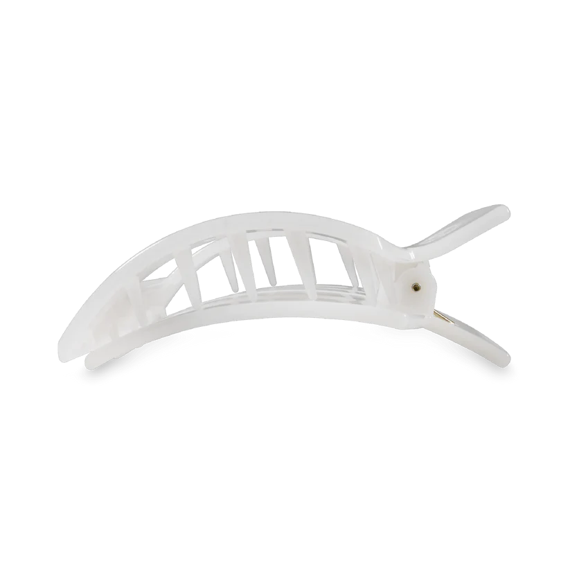 Coconut White Square Flat Hair Clip - TELETIES