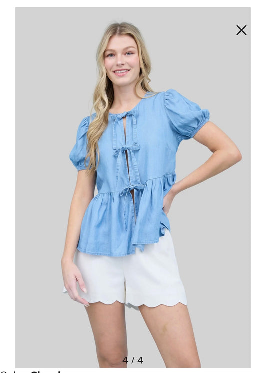 Demi Tie Top