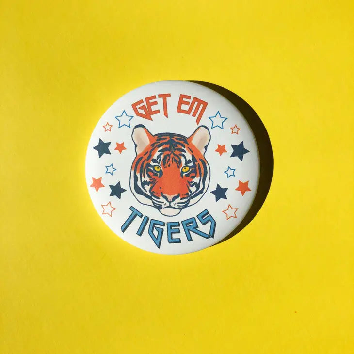 Get Em Tigers Button
