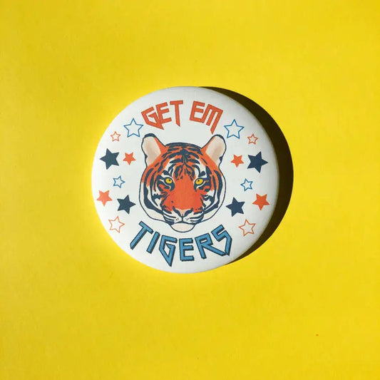 Get Em Tigers Button