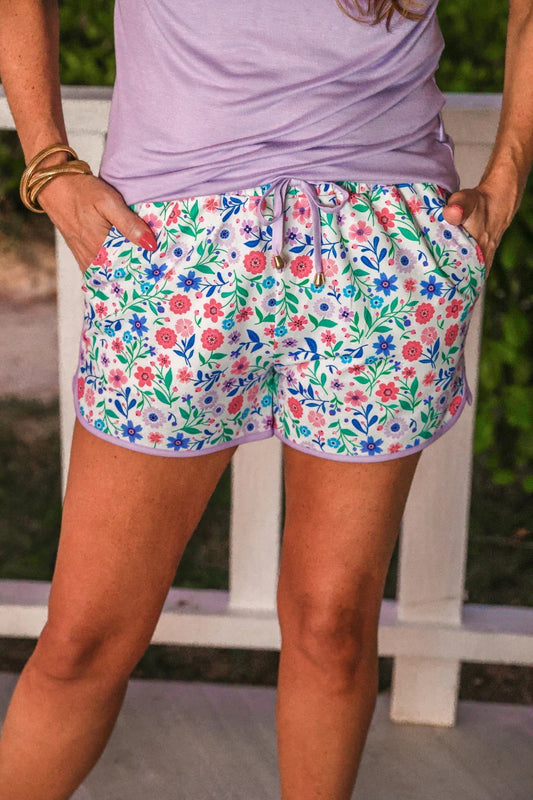 Lavender Fields Floral Everyday Shorts