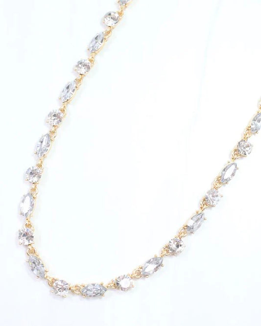 Charlie Rhinestone Necklace- Clear