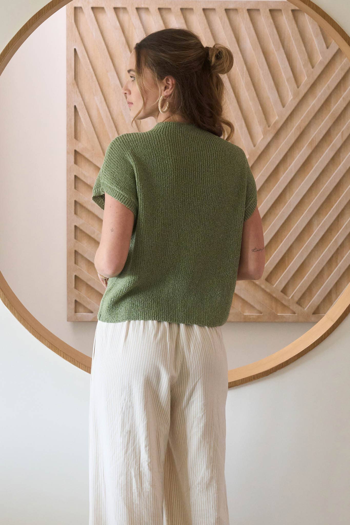 Lennox Olive Sweater Top