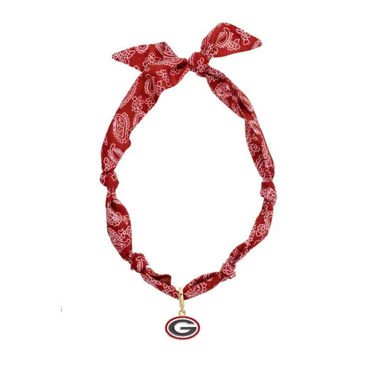 Georgia Bulldogs Logo Bandana Scarf Necklace