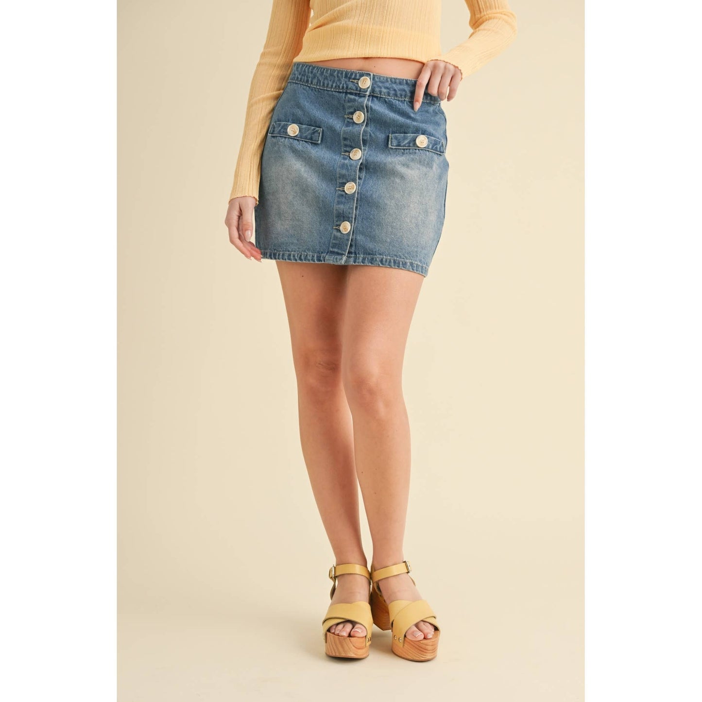 The Right Track Denim Skirt