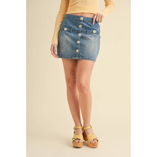 The Right Track Denim Skirt
