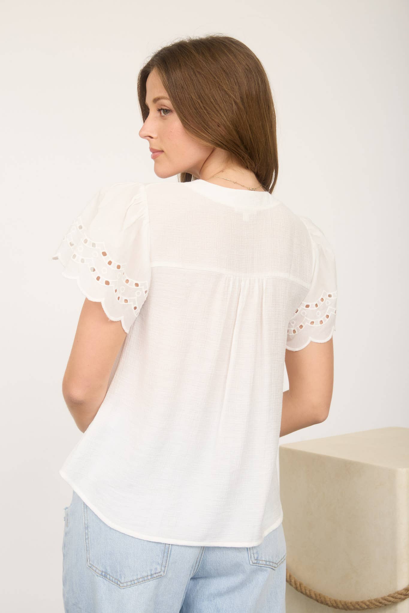 Boardwalk Eyelet top