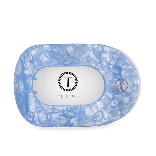 Blue Lagoon Large Flat Round Hair Clip