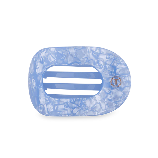 Blue Lagoon Medium Flat Round Hair Clip
