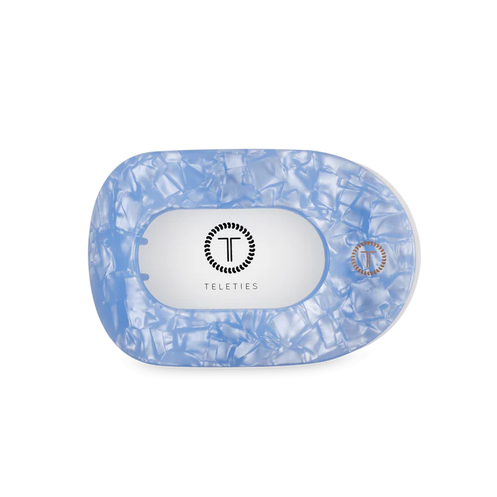 Blue Lagoon Medium Flat Round Hair Clip