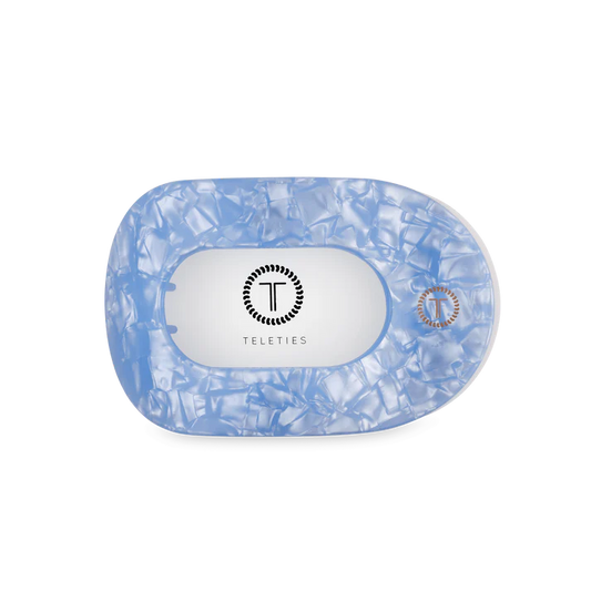 Blue Lagoon Medium Flat Round Hair Clip