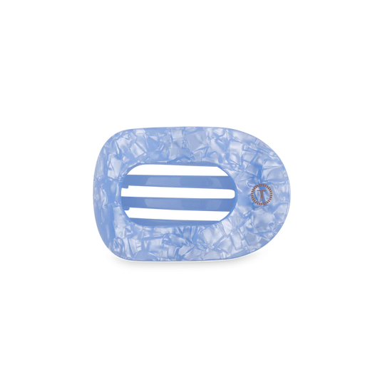 Blue Lagoon Small Flat Round Hair Clip
