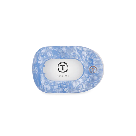 Blue Lagoon Small Flat Round Hair Clip