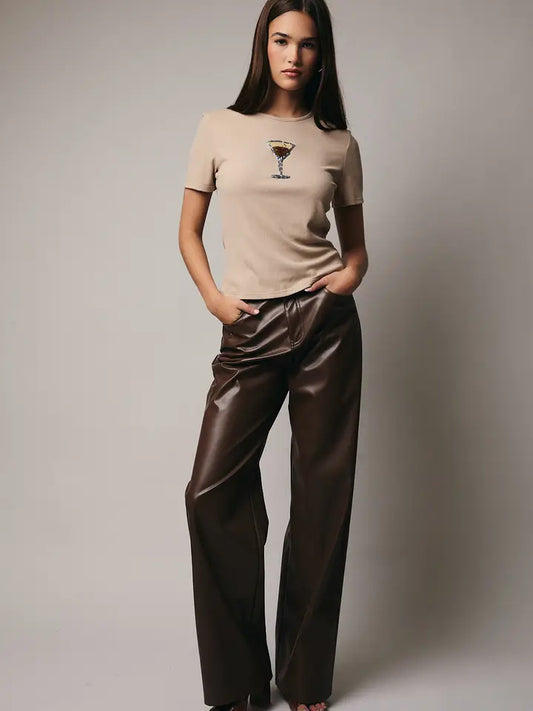 Holiday Espresso Martini Ribbed Top