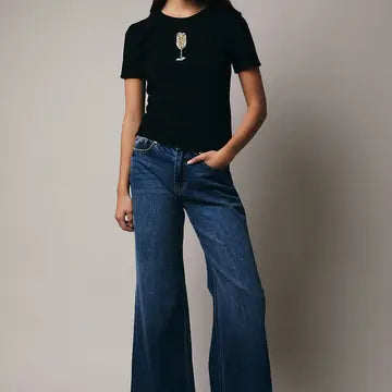 Champagne Nights Ribbed Top