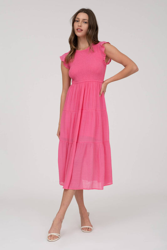 Fuchsia Flare Midi