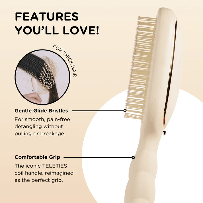 Detangler Hair Brush  for Thick Hair - TELETIES