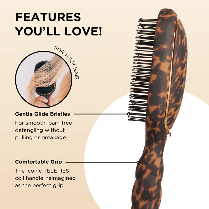 Detangler Hair Brush  for Thick Hair - TELETIES