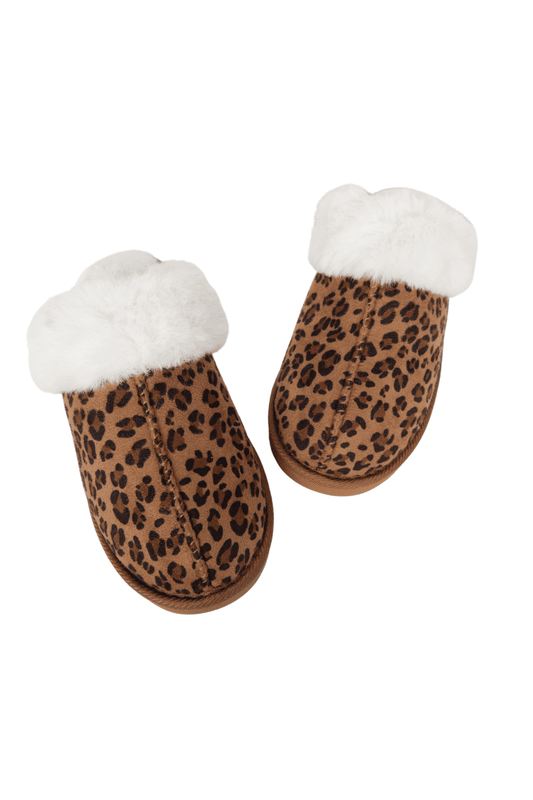 Leopard Faux Fur Slippers