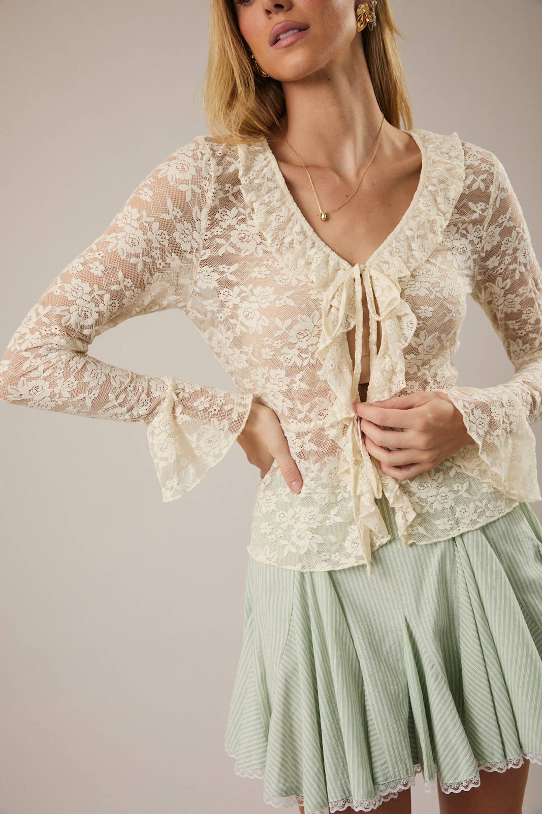 Beach Bloom Ruffle Top
