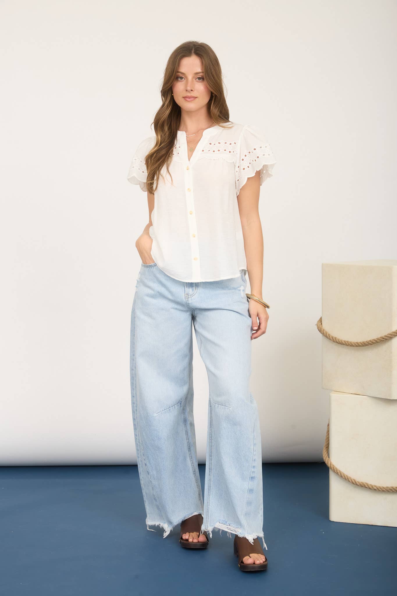 Boardwalk Eyelet top