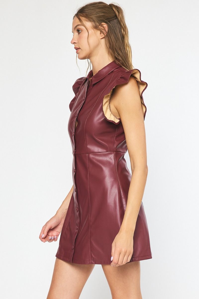 Frosted Cabernet Leather Mini