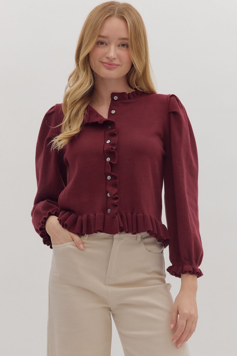 Rustic Ruby Sweater Top