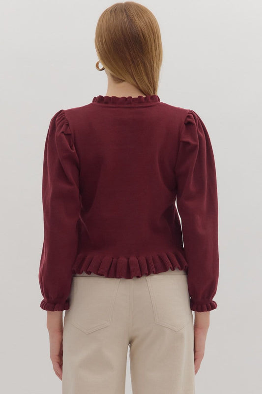Rustic Ruby Sweater Top